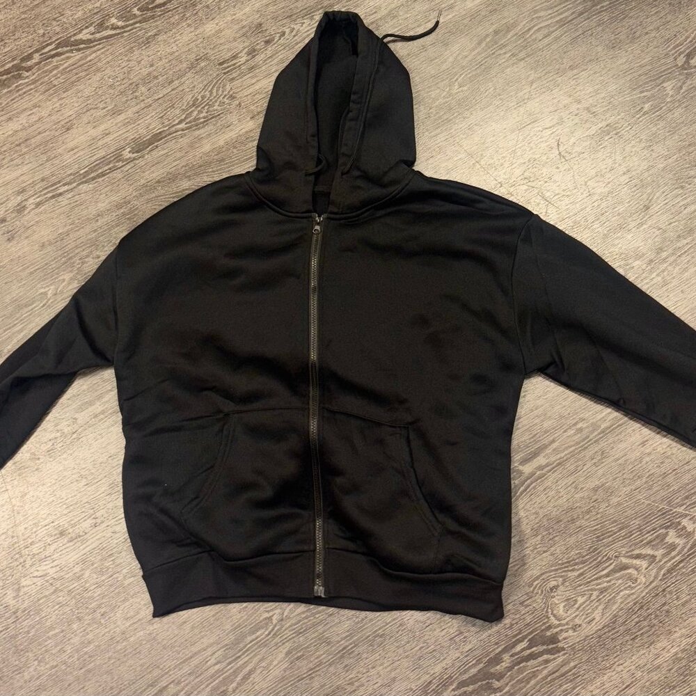 Black Zip-Up Hoodie